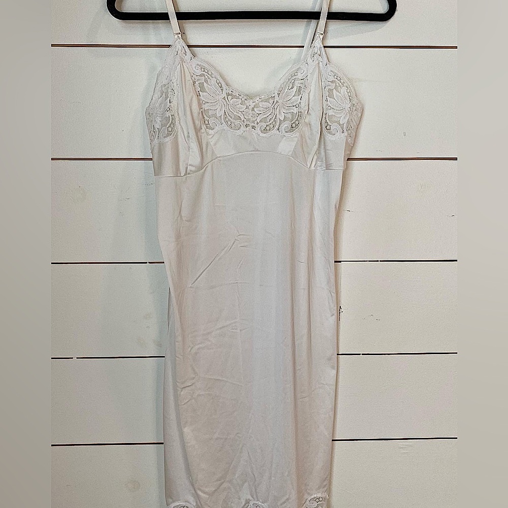 1960s Vintage Slip Dress Wonder Maid White Size 32